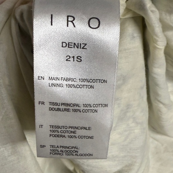 IRO Deniz Printed Long Sleeve Shirt Dress Green Multicolor NWT - Picture 9 of 11